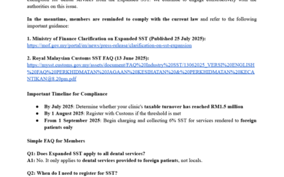 MDA Position on Expanded SST for Dental Services